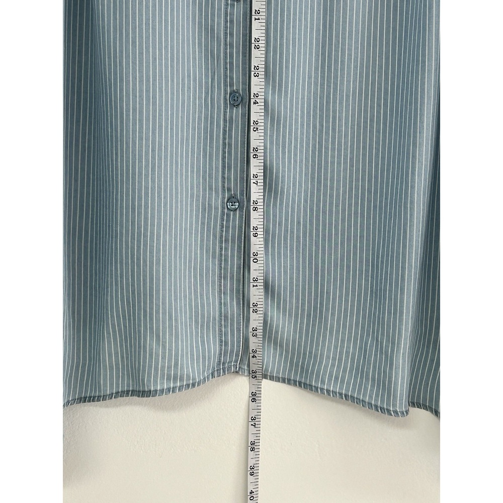 NWT ZAC & RACHEL 1X Womens Sleeveless Blouse Blue White Stripe Style Designer‎ - Picture 6 of 8